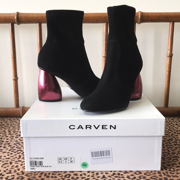 STUNNING Carven Suede Ankle Boots 🤩 - Size 5.5 (36) - Picture 1 of 9